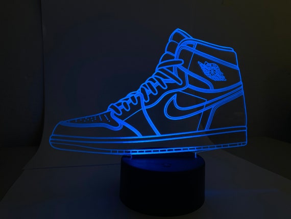 Nike Jordan Night Lamp Jordan Hight LED Light Sneaker - Etsy Finland