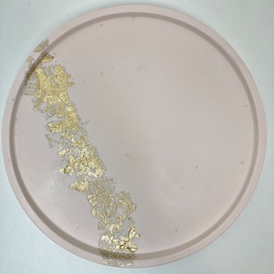 Decorative Oval tray (GOLD LEAF half and half marble or plain) Trinket tray, bathroom accessory Gift for her, birthday gift, Home gift image 8