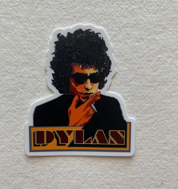 BOB DYLAN Poet Songwriter Singer Decal, Bob Dylan Folk Rock Superstar Vinyl Sticker, Bob Dylan Vinyl Decal Sticker Dye Cut Size 2.5" x 3"