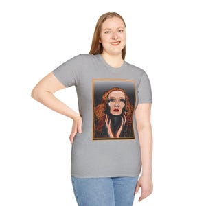 MARLENE DIETRICH Portrait Unisex Softstyle T shirt, Hollywood Golden Age Film Graphic Tee,  Marlene Dietrich Film Actress Cotton T Shirt