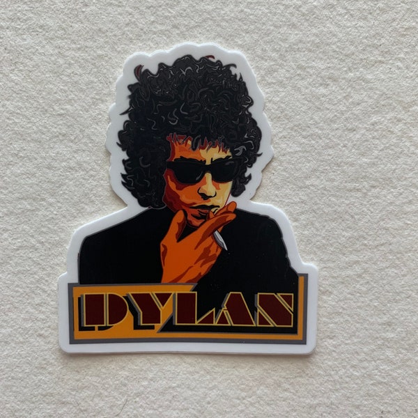 BOB DYLAN Rock Folk American Music Icon Dye Cut Vinyl Sticker Decal 2.5" x 3"