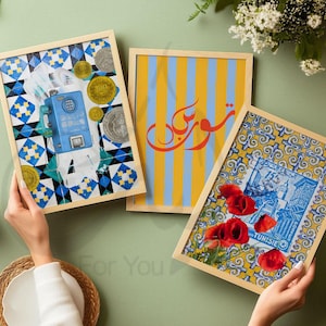 Tunesien Poster blau Tunesien, minimalistisches Poster, Home Dekor, Wandkunst Tunesien, Reiseposter orange Stempel Poster Taxiphone blau