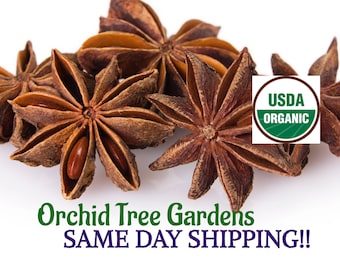 Star Anise - whole & pieces  UDSA ORGANIC Same Day Shipping!!!!*