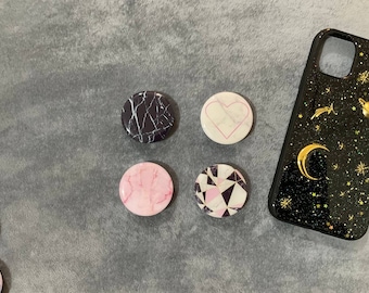 Gloss MARBLE Designs Mobile Phone Holder Phone Grip Tablet Stand Finger Support