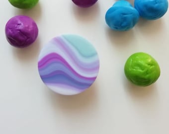 UV Print mobile phone Grip unique designs purple giraffe flamingo football checkers doughnut