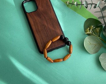 Oak Black Wooden beads bracelets Handmade