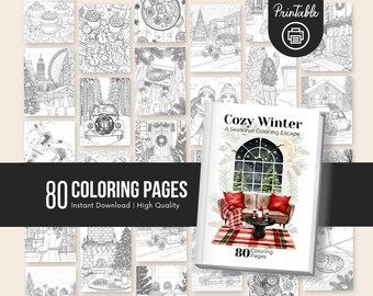 Cozy Winter Malbuch: 80 Weihnachtsferien Vibes zum Ausmalen (PDF Download)