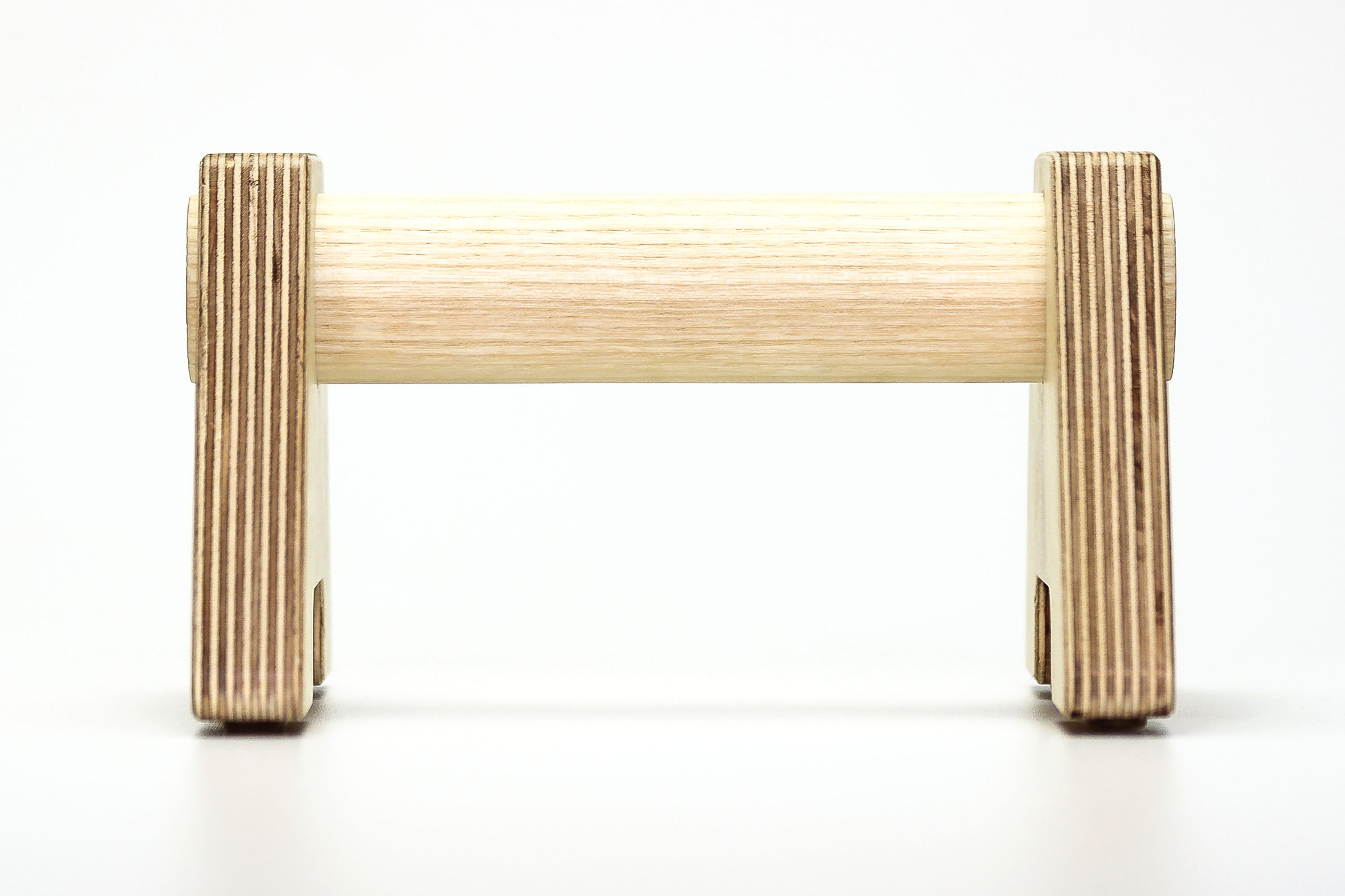 Wooden Parallettes Bars For Calisthenics - Beech Wood Push Up Bars With Wrist Wraps
