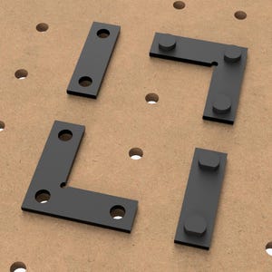 Dogs stops angle for hole diameter 20 mm MFT worktop bench hooks multifunctional table workbench Benchdogs perforated plate
