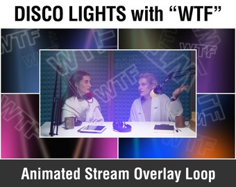 Disco WTF Party Lights - Animated Stream Overlay Loop