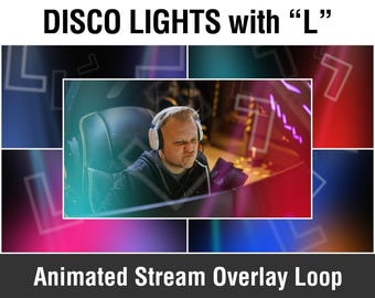 Disco Loss Party Animated Stream Overlay: Spinning L Letters (WebM)
