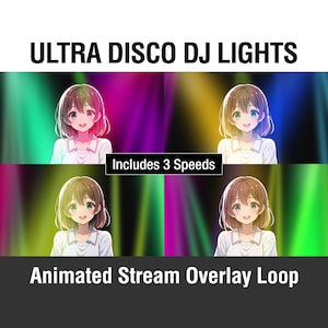 Disco DJ Party Lights Animiertes Stream Overlay: Neon Laser (WEBM Loop)