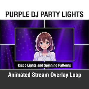 Purple Disco Party Lights Animated Stream Overlay (WEBM)