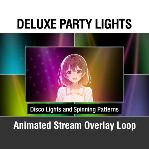 Animierte Disco Party Lichter Overlay: Looping WEBM
