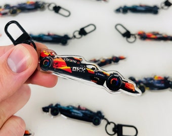 2024 Formula One Car Epoxy Resin Keyrings, F1 Keyrings, F1 Gift Keychain, Bag Charm