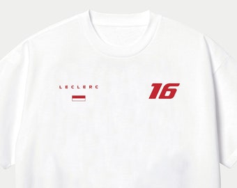 Leclerc 16 Monaco Formula One Racing T-Shirt Motorsport Clothing F1