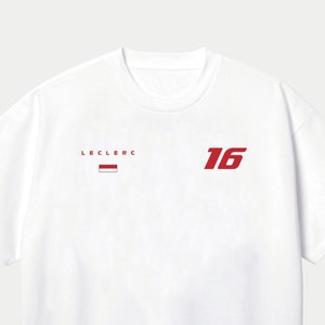 Leclerc 16 Monaco Formula One Racing T-Shirt Motorsport Clothing F1