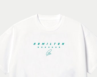 Hamilton 7 Time World Champion Signature Fórmula Uno Camiseta F1 Regalos, Fórmula 1 Camisa, Ropa F1