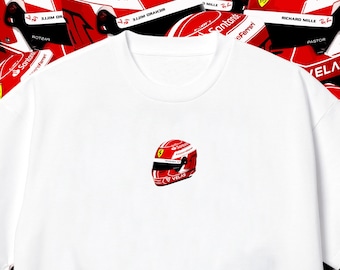 Leclerc Monaco Helmet Design T-Shirt, F1 Top, F1 Clothing, Gifts For Her, Motorsports, Racing, Formula One Top, Charles Leclerc