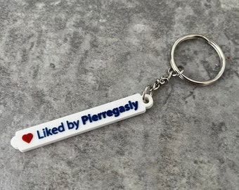 Liked By Pierre White F1 Keychain Red Racing F1 Formula One Motorsport Soft PVC Keychain Car Pendant Rubber, Keychain, Keyrings, Bag Charm