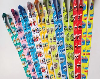 Mini cascos de Fórmula Uno Lanyard 2025, F1 Lanyard, Hamilton, Leclerc, Lando, Colapinto, Piastri