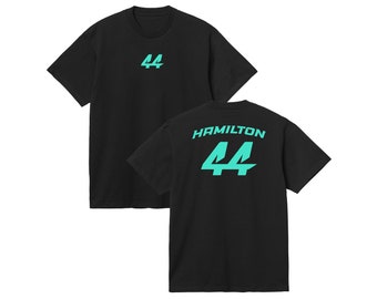 Hamilton 44 Formula One Racing T-Shirt, F1 Shirt, Formula 1 Clothing, Gifts For Her, Personalised T-Shirt, Graphic print clothing