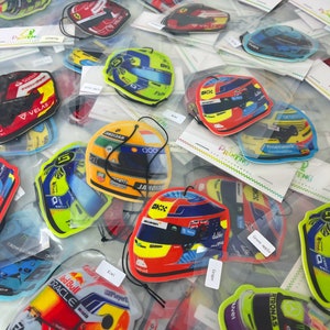 F1 Car Air Freshener, F1 Accessories,, Ricciardo, Leclerc, Sainz Chilli, Mini Helmet, Gift Ideas, Race Fan, Christmas Gift, F1 gift