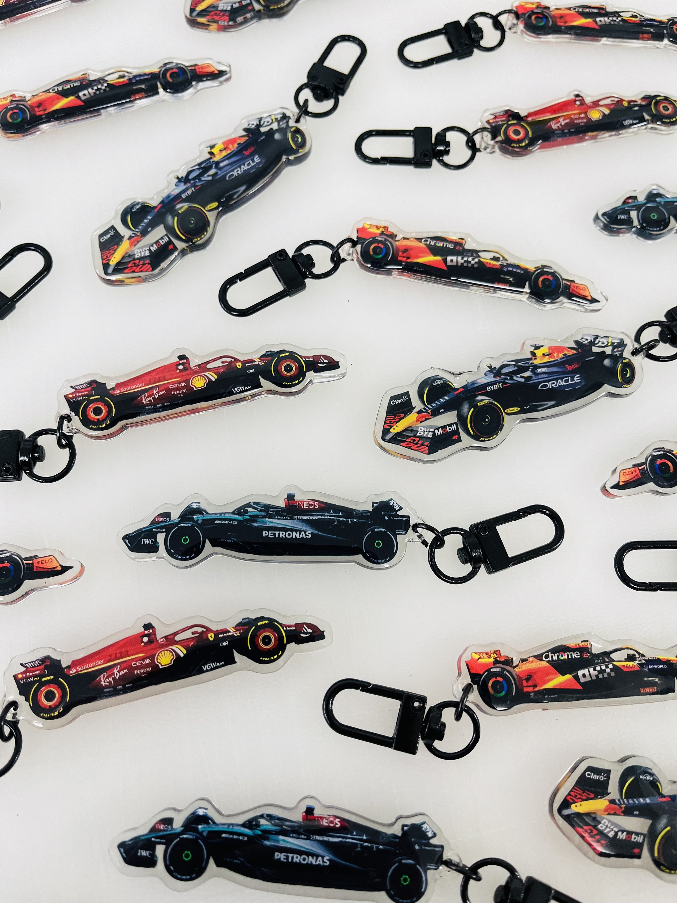 2024 Formula One Car Epoxy Resin Keyrings, F1 Keyrings, F1 Gift ...