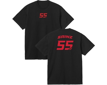 Carlos Sainz 55 Formula One Racing T-Shirt Motorsport Clothing F1, F1 Ideas, Motorsport, Gifts For Her, Fan T-Shirt, Crew Neck Top