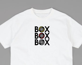 Box Box Box Formula One Racing T-Shirt Motorsport Clothing F1 Pit Stop Tee