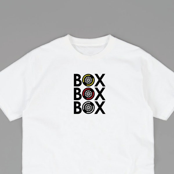 Box Box Box Formula One Racing T-Shirt Motorsport Clothing F1 Pit Stop Tee