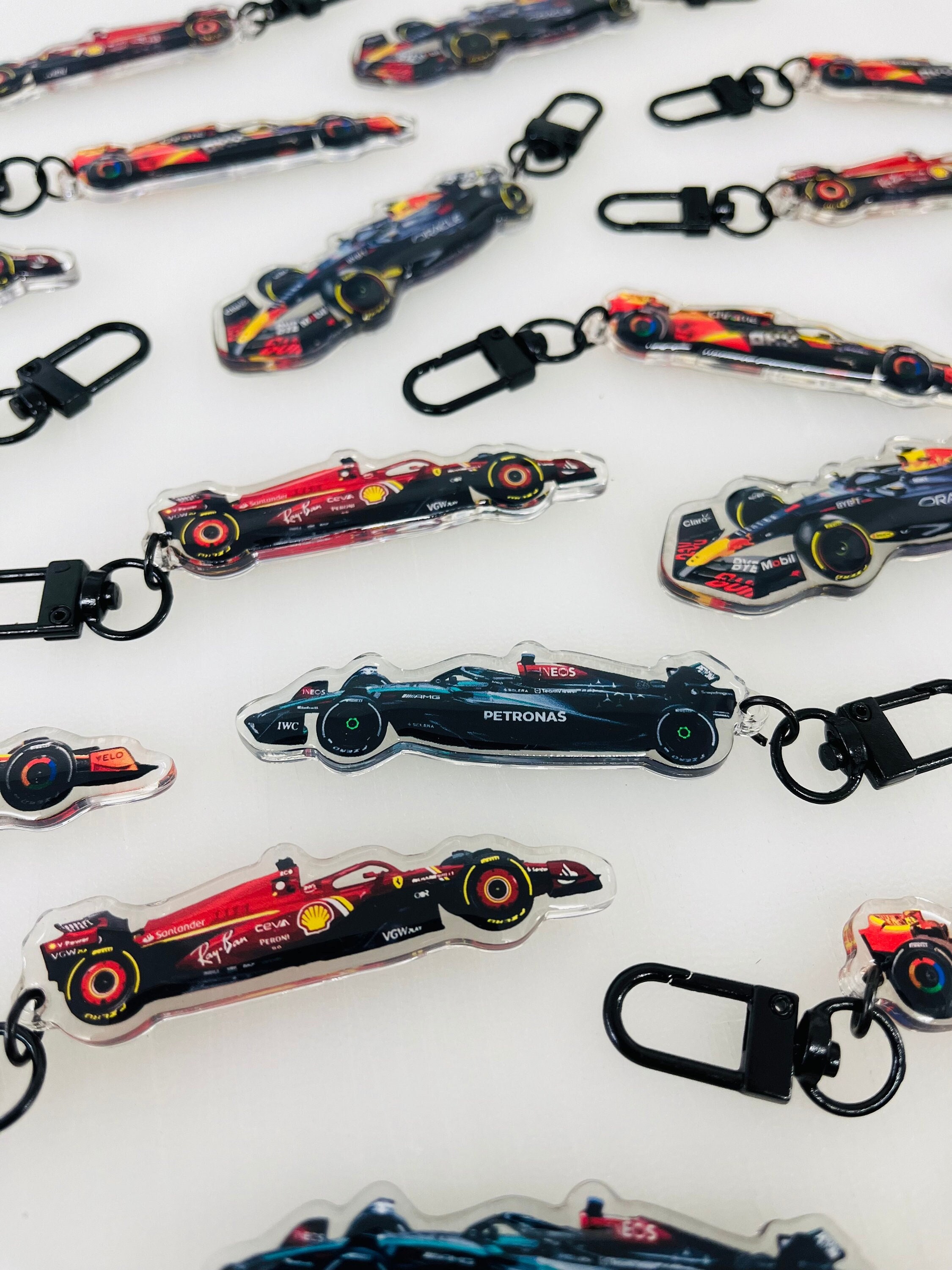 2024 Formula One Car Epoxy Resin Keyrings, F1 Keyrings, F1 Gift ...