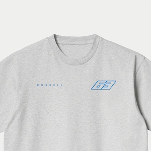 Russell 63 Formula One Racing T-Shirt | Motorsport Clothing | F1 | Formula 1 | Grey & Blue