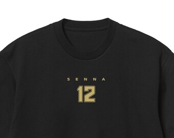 Ayrton Senna 12 Formula One Icon T-shirt de style rétro F1, cadeaux F1, chemise de formule 1