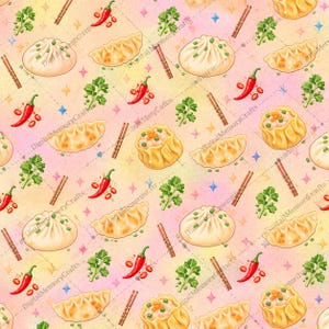 Squishy Dumplings | Seamless Patterns | Instant Download | Repeating Pattern | Fabric Printing