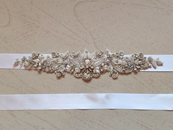 Stunning Jeweled Wedding Sash Bridal Sash, Wedding Sash, Bridal Belt, Crystal Sash  main image 2