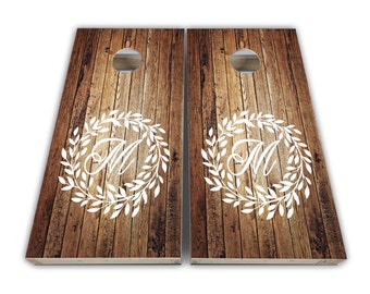 Personalized Initial Custom Cornhole Wraps - Cornhole Wraps - Vinyl Wrap - Laminated Set