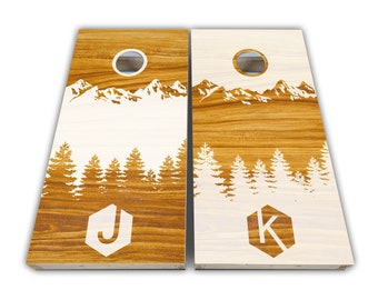 Custom Cornhole Board Wraps - Personalized Design for Your Game Time Fun - 3M Vinyl Wrap - Laminated Set
