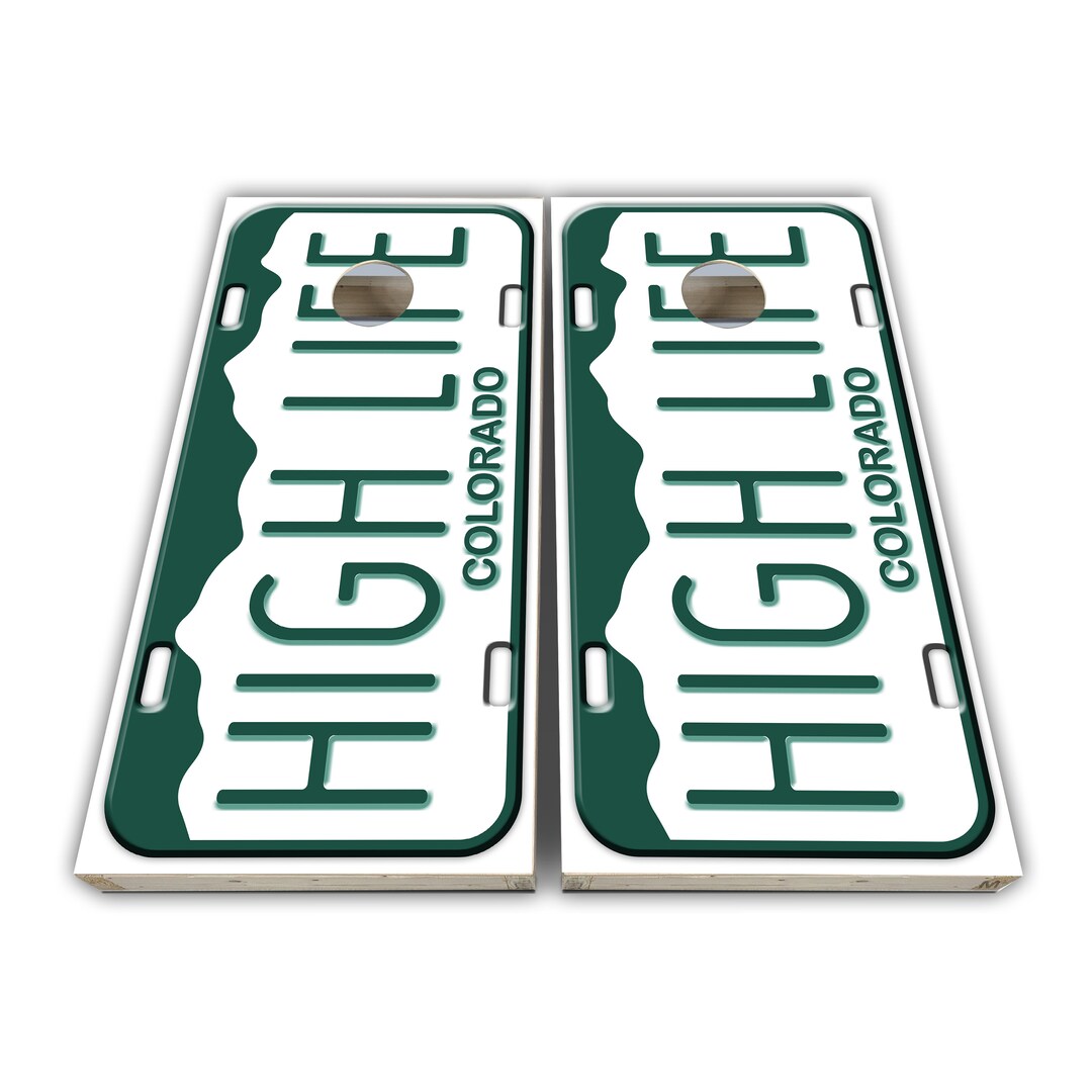 Colorado Personalized License Plate Cornhole Wraps Cornhole Etsy