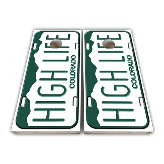 Colorado Personalized License Plate Cornhole Wraps Cornhole Etsy