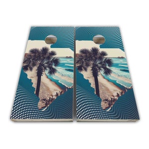 The Palmetto State Myrtle Beach Cornhole Wraps - Cornhole Wraps - Cornhole Skins - Vinyl Wrap - Laminated Set