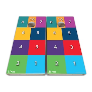 21 Game Cornhole Wraps - Cornhole Wraps - Cornhole Skins - Vinyl Wrap - Laminated Set