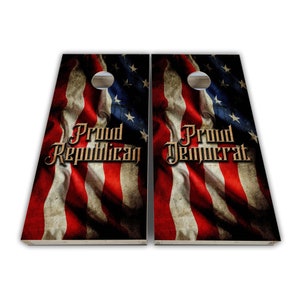 Democrat vs Republican Cornhole Wraps - Cornhole Wraps - Cornhole Skins - Vinyl Wrap - Laminated Set