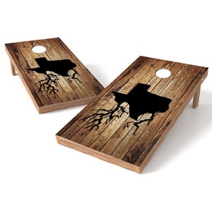 Texas Roots Cornhole Wraps - Cornhole Wraps - Cornhole Skins - Vinyl Wrap - Laminated Set