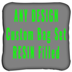 Custom Printed Cornhole Bag Set (8) - RESIN All Weather Pro Stop & Go Cornhole Bag Set