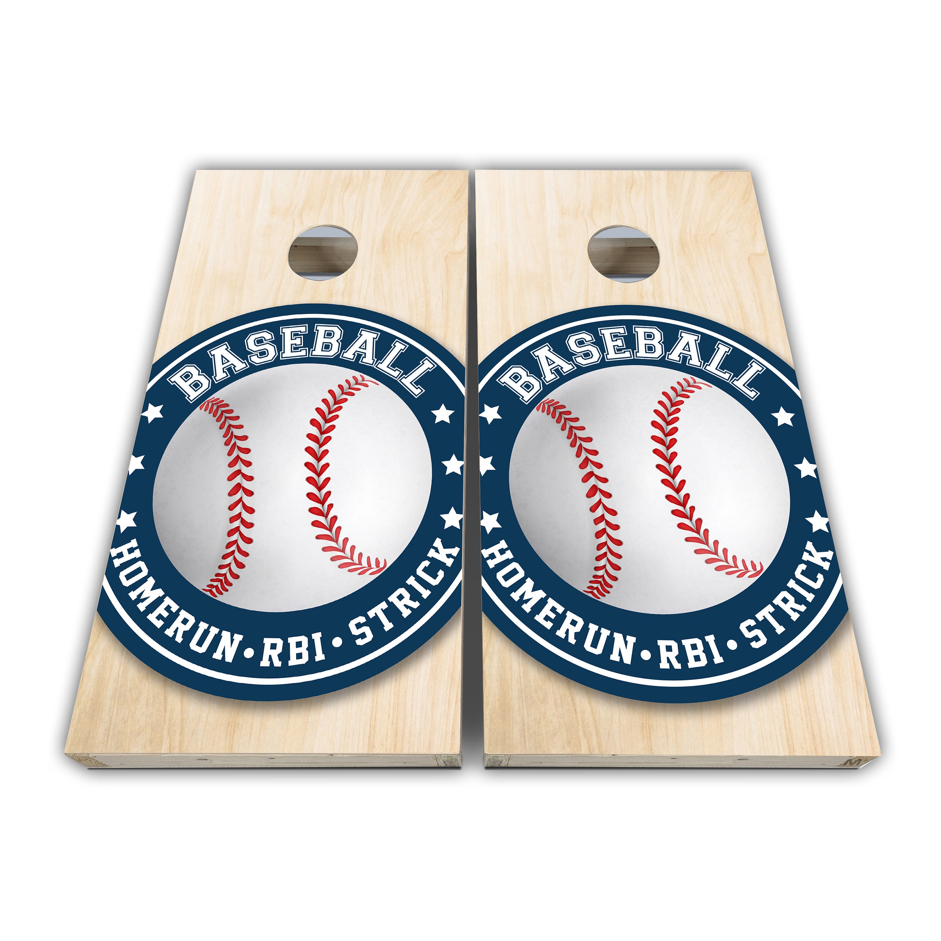 Baseball Cornhole Wrap Set - Cornhole Wraps - Cornhole Skins - Vinyl Wrap - Laminated Set