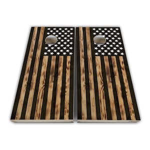 USA Wood Flag Cornhole Wraps - Cornhole Wraps - Cornhole Skins - Vinyl Wrap - Laminated Set