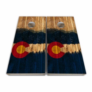 Colorado Cornhole Wraps - Cornhole Wraps - Cornhole Skins - Vinyl Wrap - Laminated Set