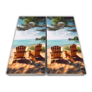 Lake Michigan Cornhole Wraps - Cornhole Wraps - Cornhole Skins - Vinyl Wrap - Laminated Set