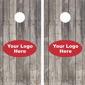 Personalized Your Logo Cornhole Wraps - Cornhole Wraps - Vinyl Wrap - Laminated Set